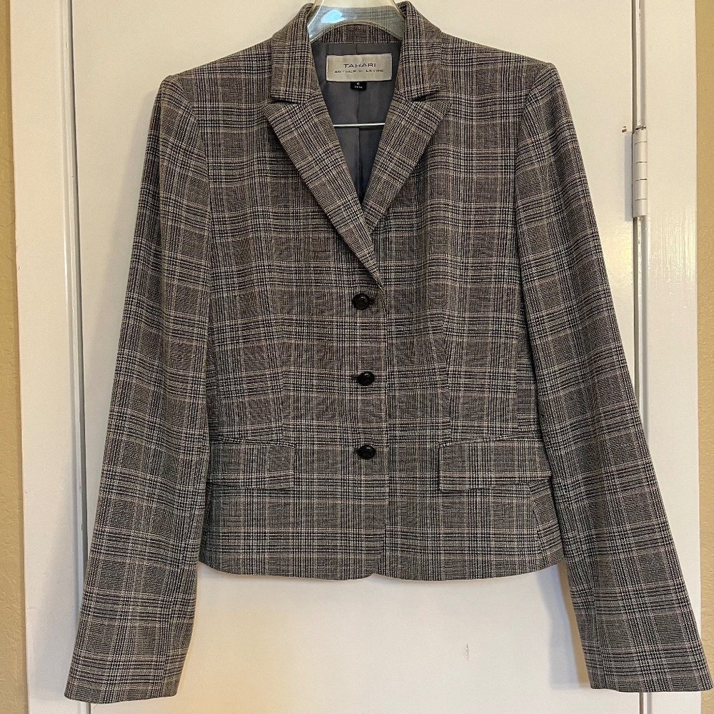 Tahari Arthur S. Levine Suit with Pleated Skirt